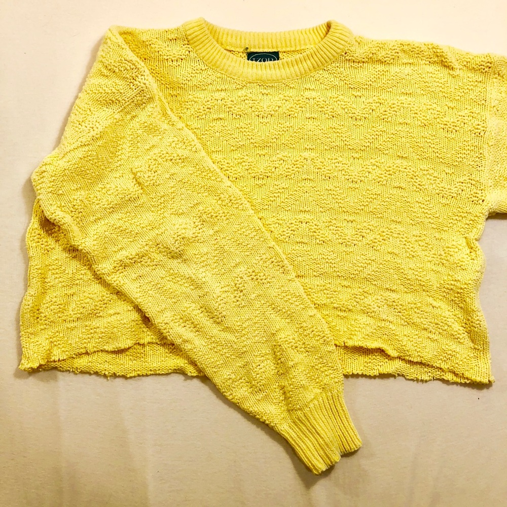 Vintage Yellow crop sweater